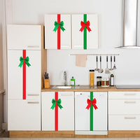 Christmas cabinet bow ribbon decoration